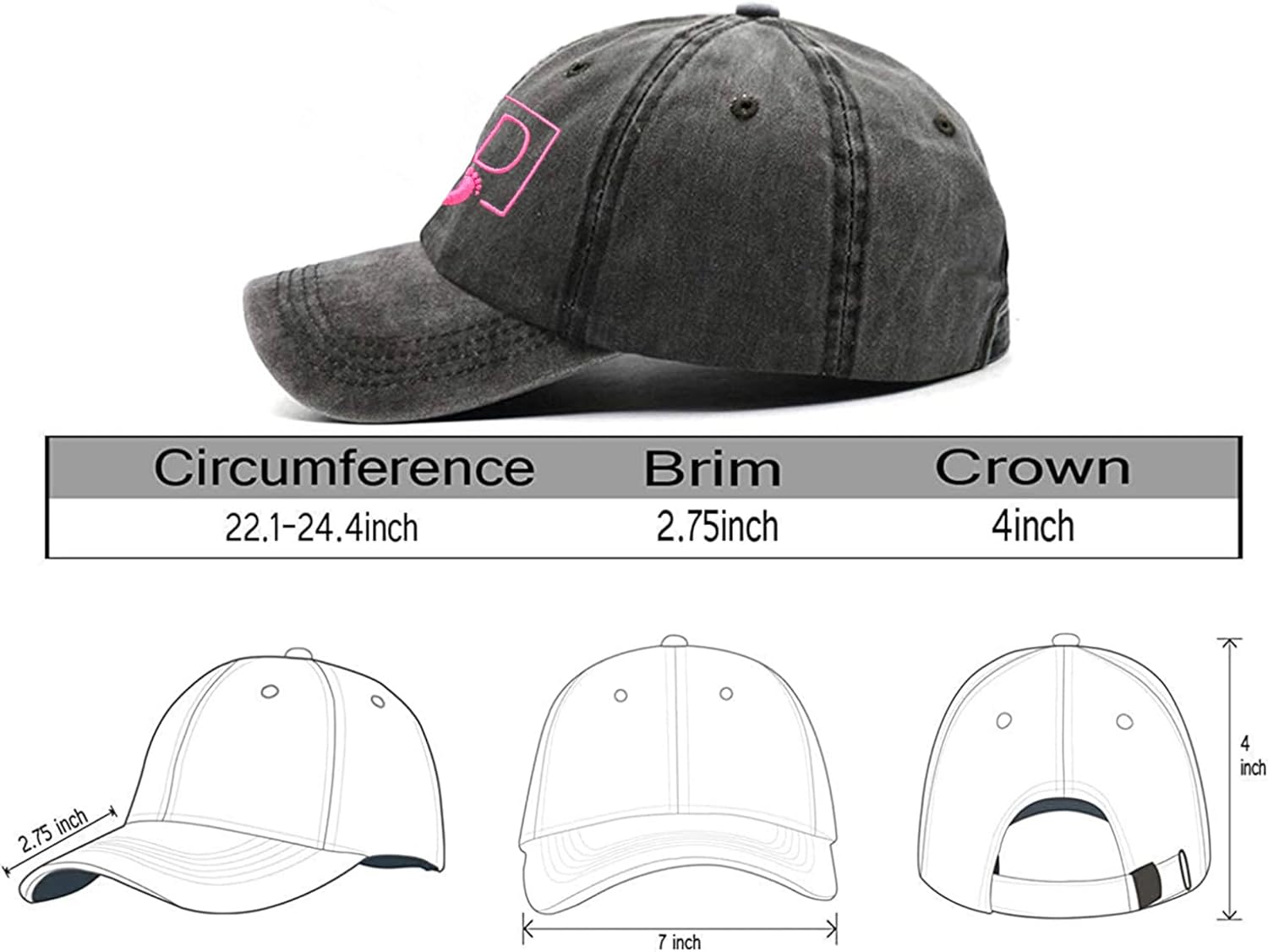 Dad Est 2026 Hat, Dad Gifts for Fathers Day from Daughter Son, Promoted to Daddy Baseball Cap New Father Gift - Image 3