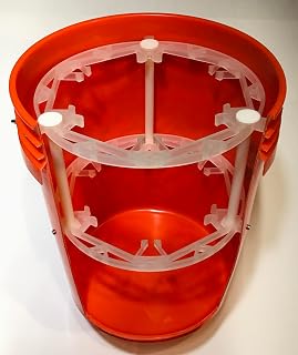 TIP-UP TOWER | Securely Holds 6 Tip-Ups For Transport And Storage | Center Of Bucket Remains Open | Handle Remains Funtional