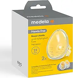 Funis de Extração para o Kit de Extração com Mãos Livres da Medela, Acessório para o Kit de Extração com Mãos Livres Medela, Livres de BPA, 21 mm (P), 2 unidades