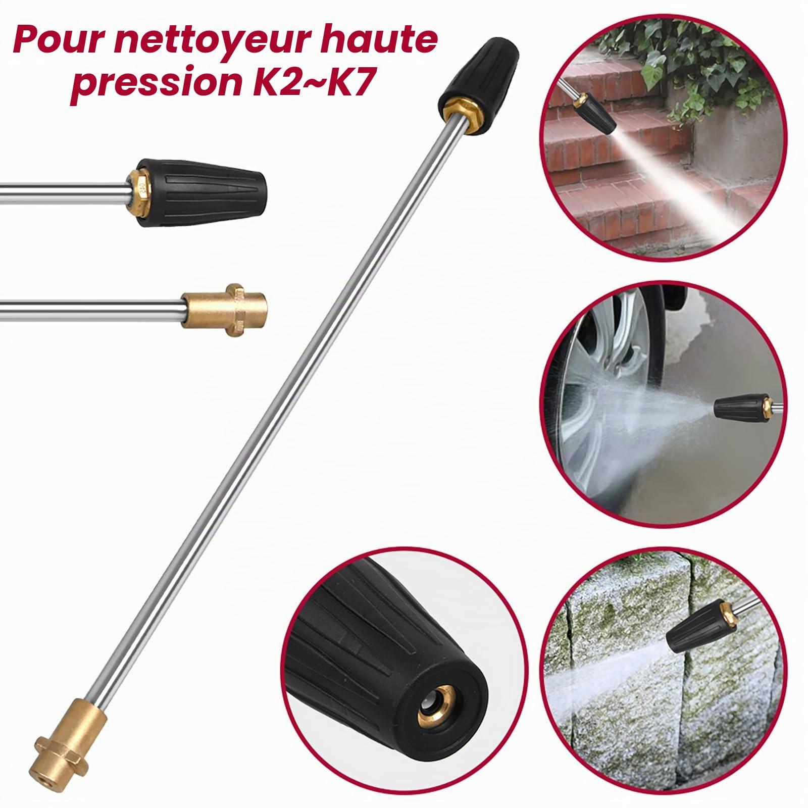 276 bars - Buse Rotors de Qualité Supérieure pour Nettoyeur Haute Pression pour K4 K5 K6 K7 - Buse de Lance de Lavage de Voiture