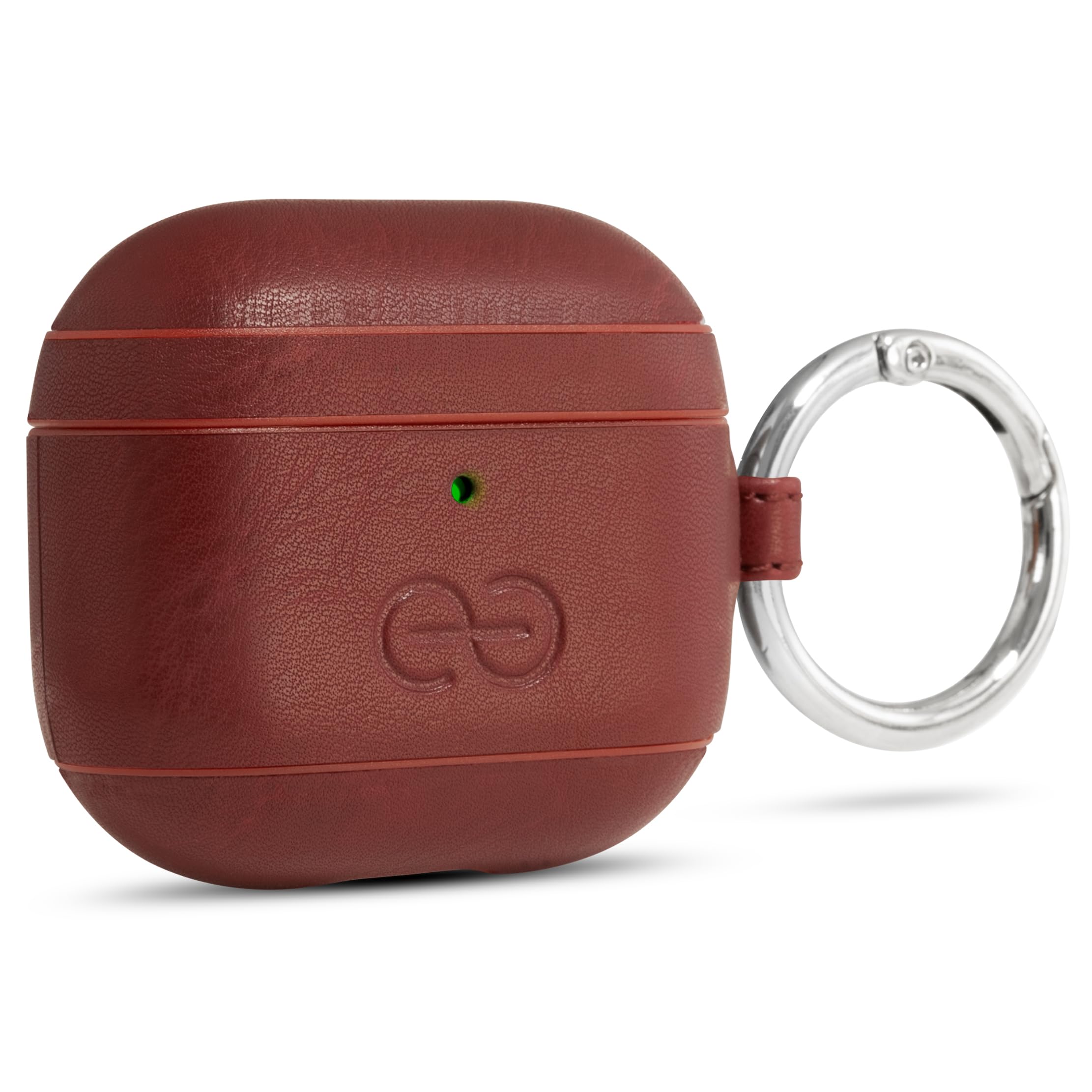 Dreem Om Case Cover with Keychain Clip Compatible with AirPods 4 for Apple AirPods 4th Generation, Vegan Leather AirPod Case for Men & Women, Luxury Earbuds Accessory for iPhone - Caramel — view 80