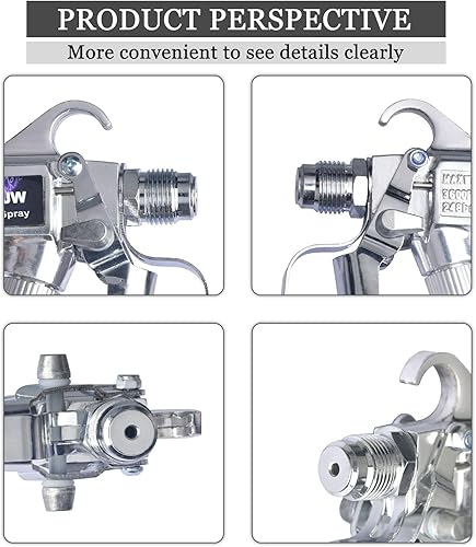 Miniatura 3 de Pistola de pintura sin aire y punta 517 adecuada para todas las máquinas de pulverización de pintura sin aire, junta giratoria y alta presión 3600