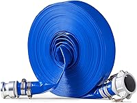 Vista 15 de Manguera de Descarga VEVOR, 3" x 105', Manguera de PVC Plana, Manguera de Retrolavado y Drenaje Resistente con Abrazaderas, Resistente a