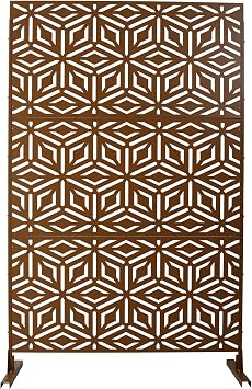Outdoor & Indoor Privacy Screen Steel Brown Enhanced Privacy Solution Deck Balcony Patio Outdoor Ready