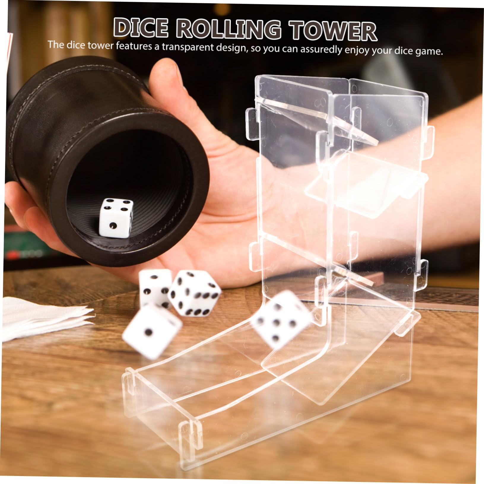 Tour à Dés Portable en Acrylique pour Jeux de Rôle, 1 Pièce | Distributeur Compact, Usage Voyage, Facile à Nettoyer et Résistant à L’usure