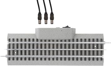 Lionel FasTrack Three Port Power Block Lock-On 10" Straight Track Power Expansion 3 Accessory Power Ports Dual Power Source LED Indicator Rocker Switch for Model Trains, Age 14+