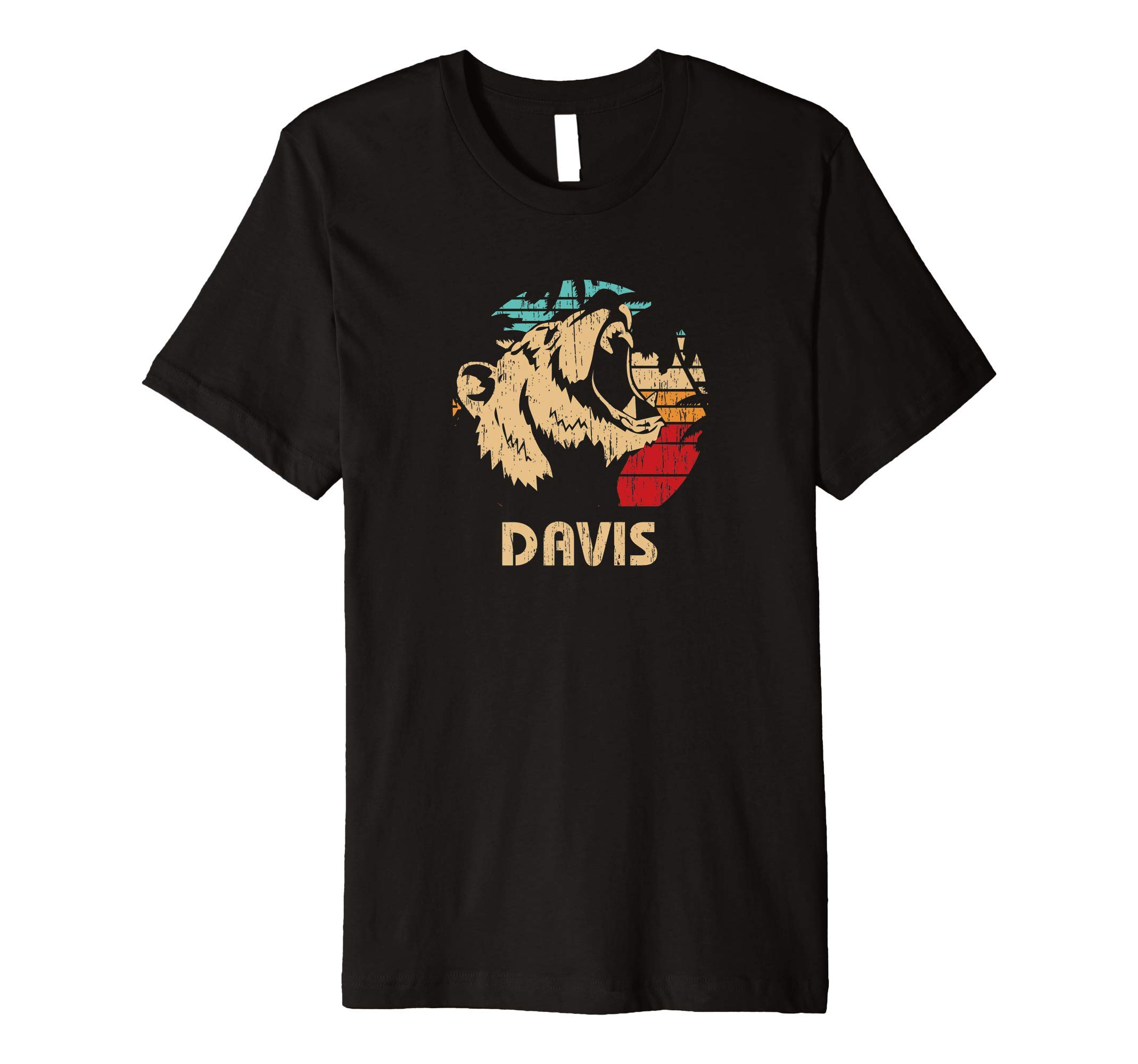 Davis Retro Bear Roaring Design - Davis California Premium T-Shirt