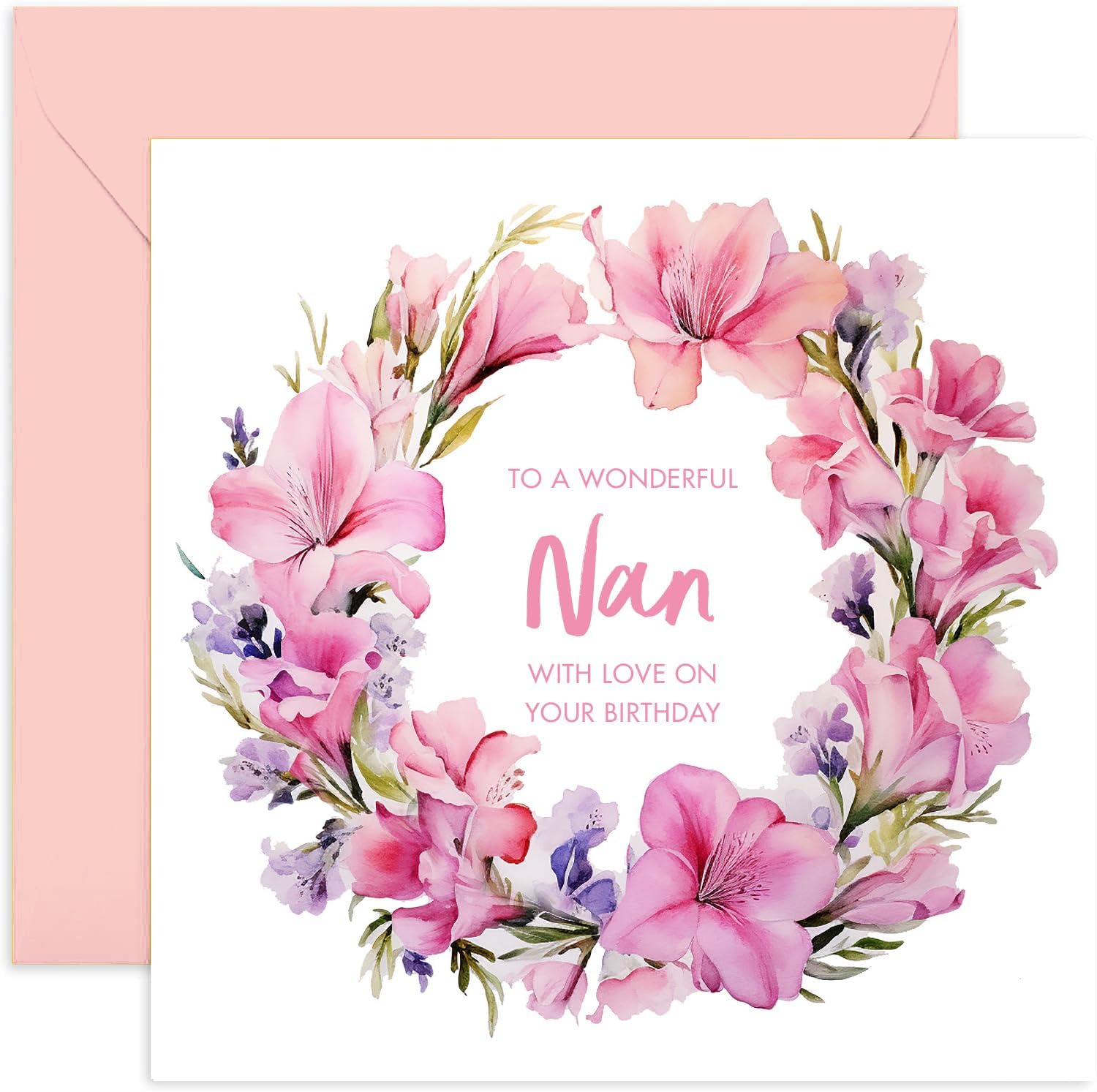 Old English Co. Biglietto Di Auguri Di Compleanno Per Nonna – Con Motivo Floreale E Cuore In Lamina D’Oro