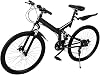 26 inch Mountain Bike for Men Women, 21 Speeds High-Carbon Steel Frame, Double Disc Rrake, Sport Cycling MTB Bicycle for Adult, for Mountain Trails, Students, Office Workers, Urban Environments