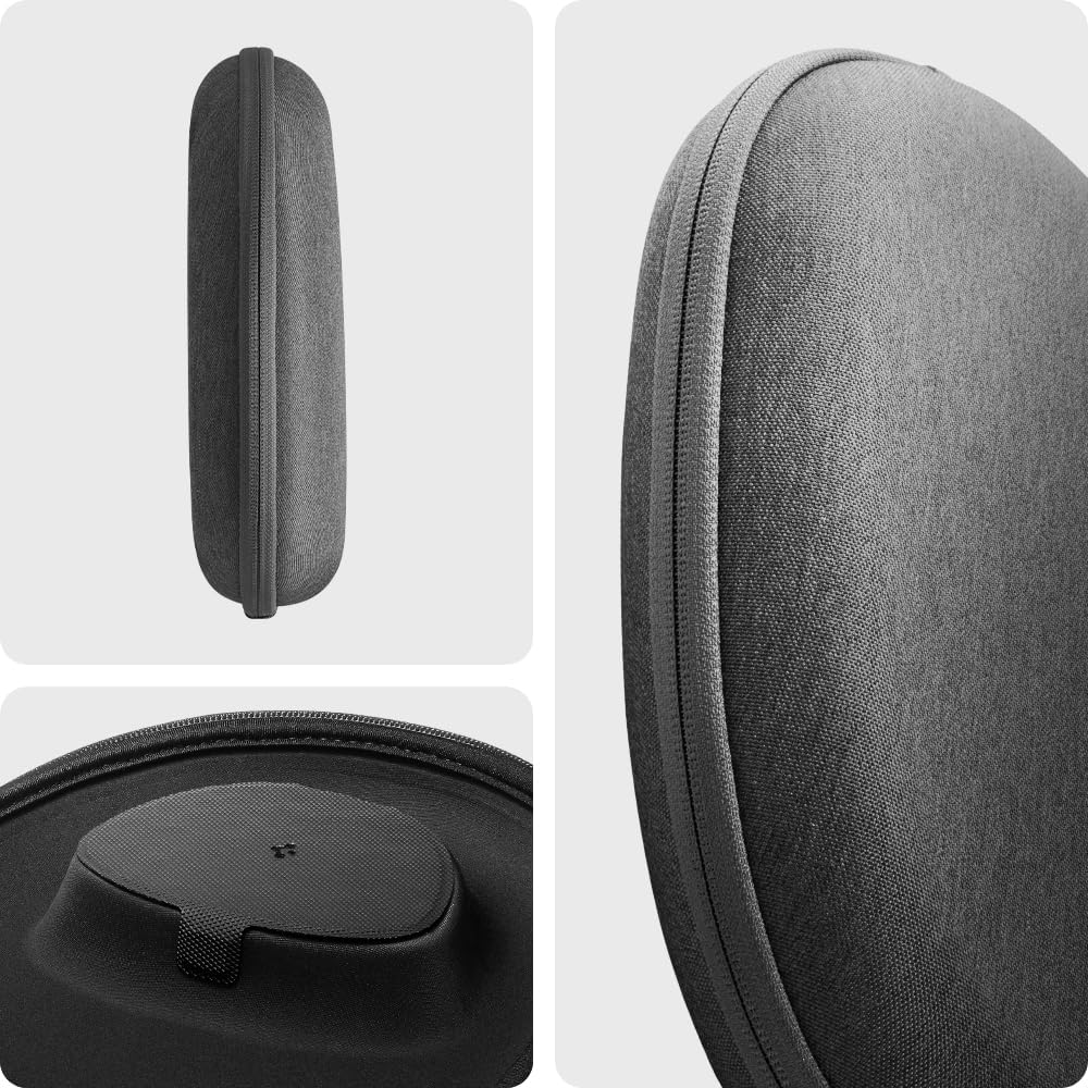 Spigen Klasden Designed for Airpods Max 1/2 Case (2020/2026) Carrying Travel Pouch [Compatible with Smart Case for Sleep Mode] - Charcoal Gray