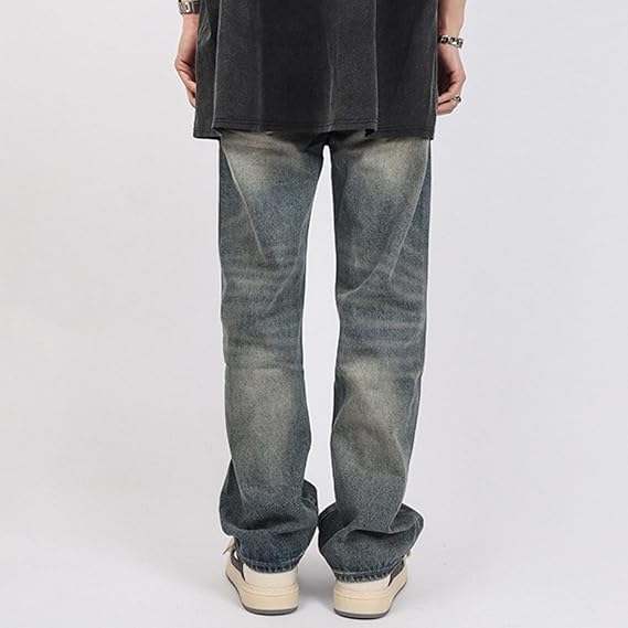 JEKE-DG Men's Relaxed Fit Distressed Streetwear Jeans Ripped