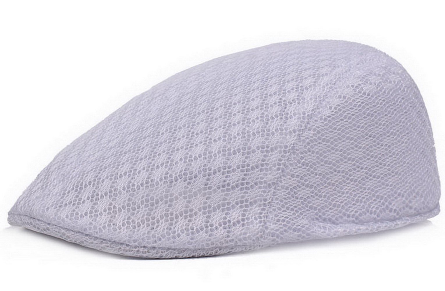 Brcus Men's Mesh Duckbill Newsboy Beret Solid Ivy Cap Cabbie Driving Flat Cap