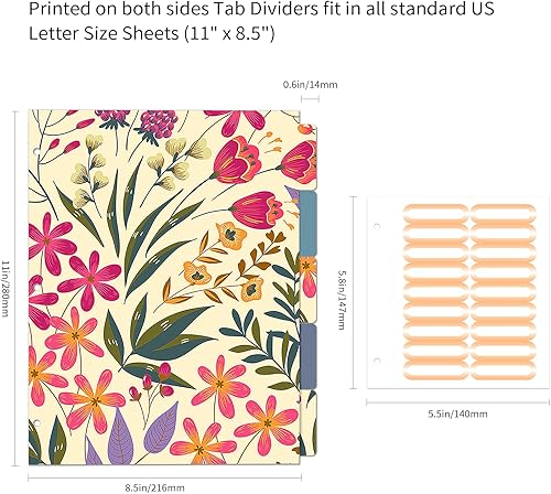 Miniatura 294 de Ospelelf Mini 3 Ring Binder, 2 Inch, Cute Pink Marble Binder for 5.5" x 8.5" with 5 Tab Dividers, File Folder Labels and Low Profile Clipboards