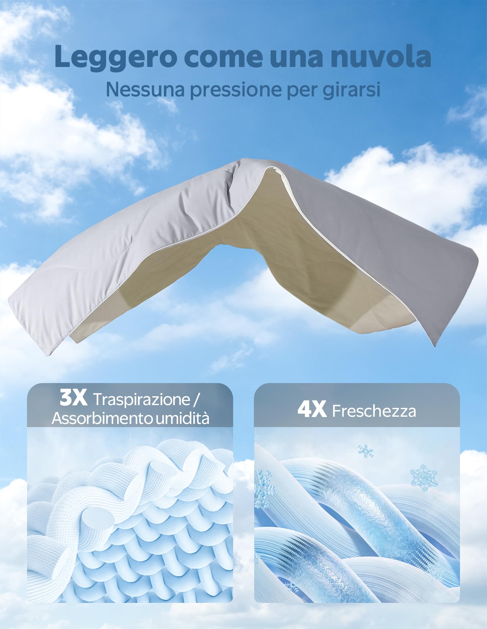 Dafinner Trapunta Estiva Leggera Matrimoniale| 220 × 240cm | Grigio Beige | Imbottitura 100 % seta selvatica | Ariosa per l‘estate | Oeko-Tex | Rinfrescante per chi dorme caldo | Q-Max > 0,4