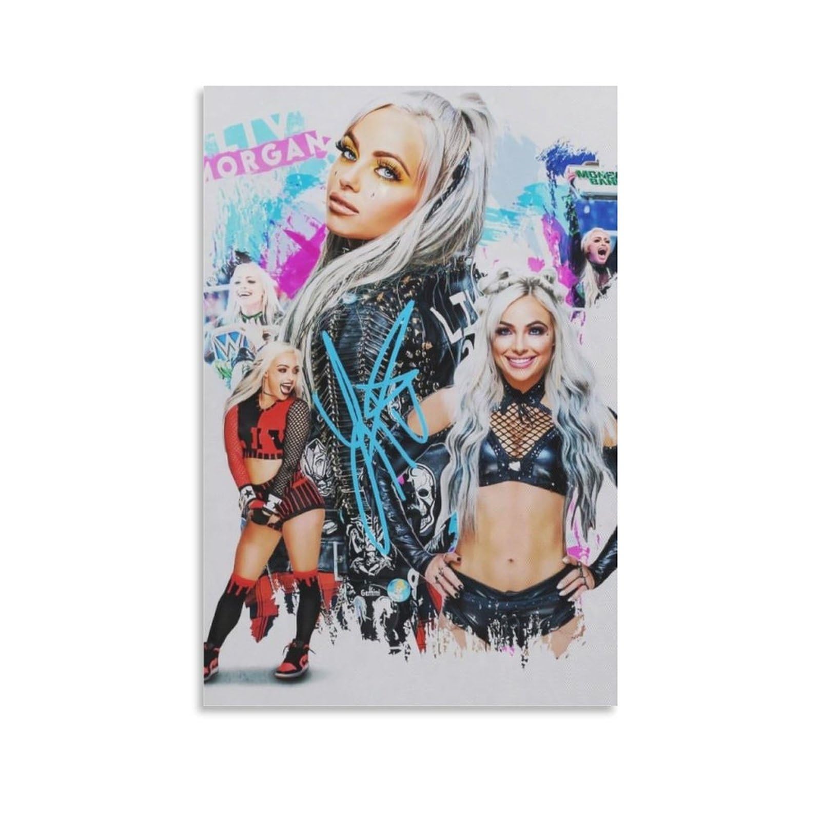 FCOIN Liv Morgan Canvas Poster Poster Painting Canvas Wall Art Living Room Posters Painting 24x36inch(60x90cm)