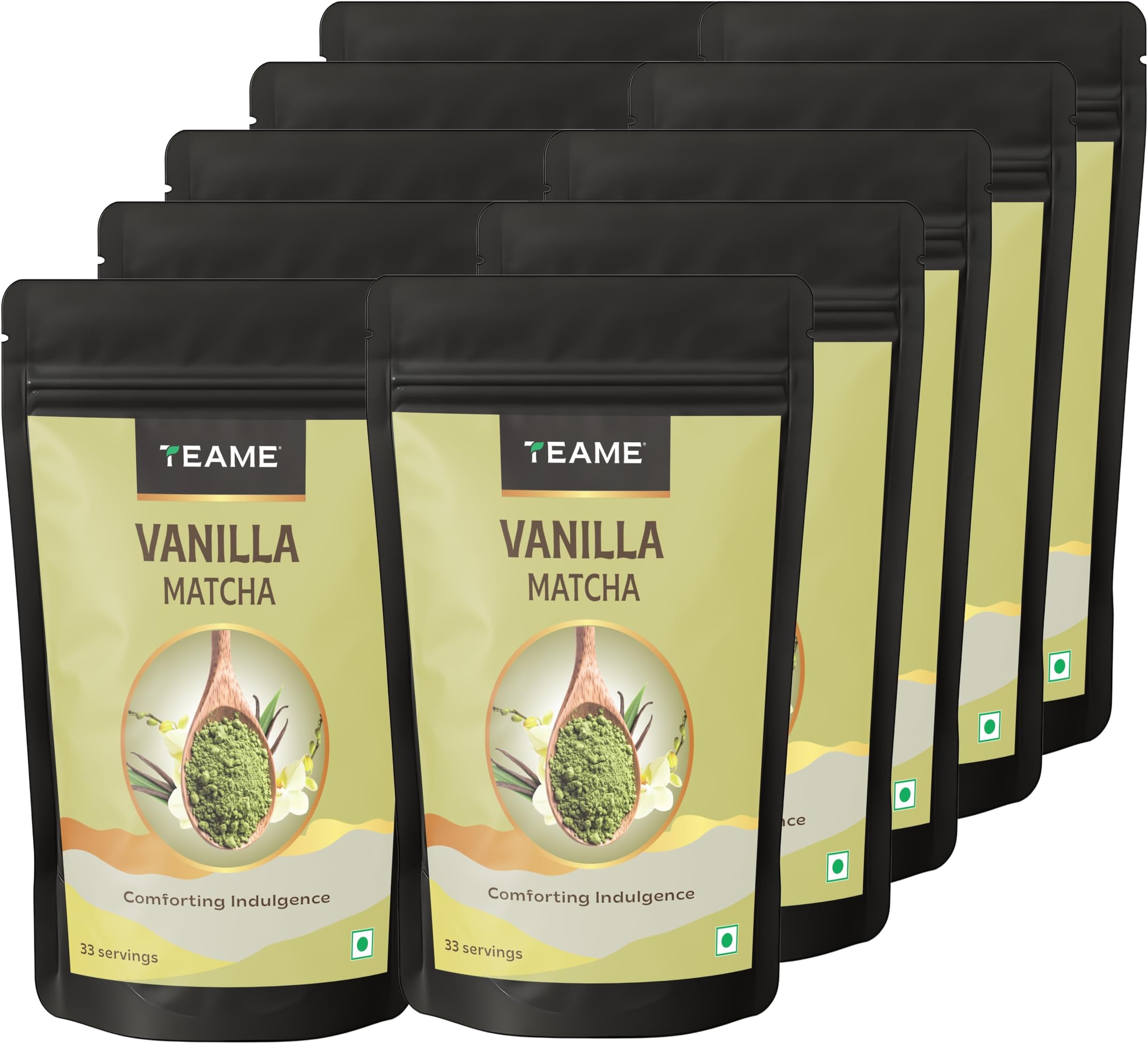 TE-A-ME Vanilla Matcha Tea Powder - 500g (330 Servings) | Make Delicious Matcha Vanilla Latte | 100% Natural Flavoured | Ceremonial Grade