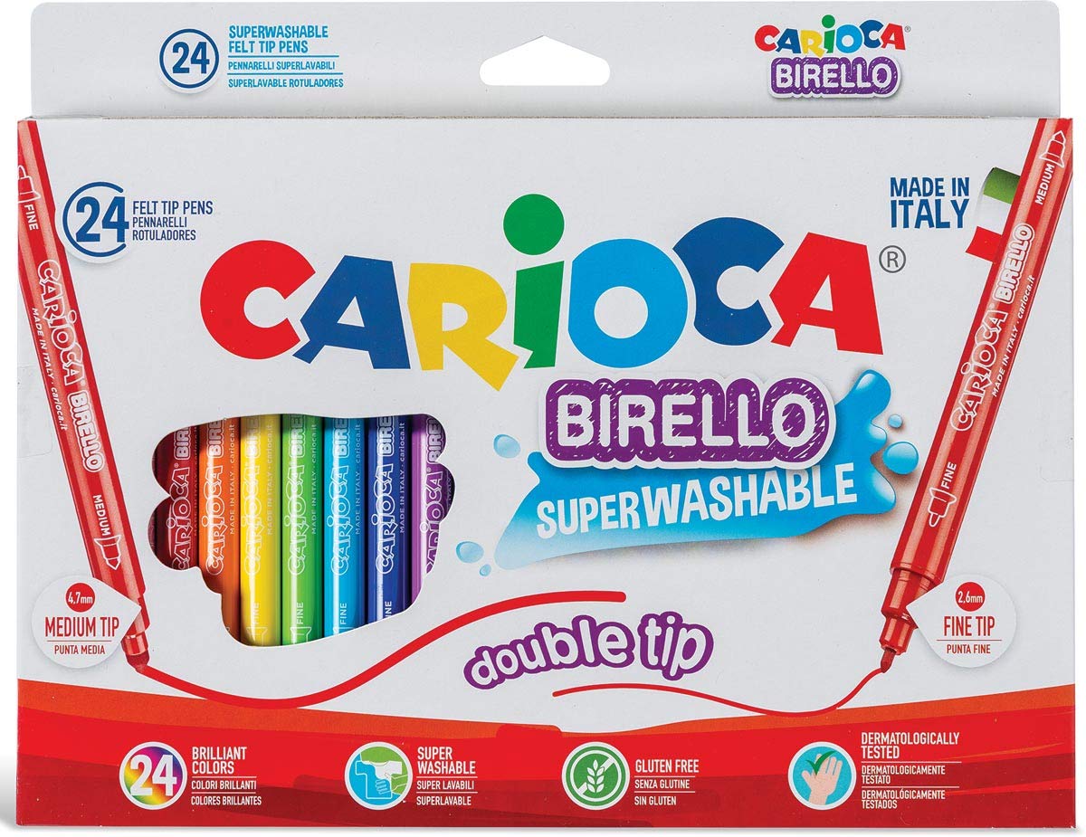 Carioca 135114.01 rotulador birello, 24 bipunta
