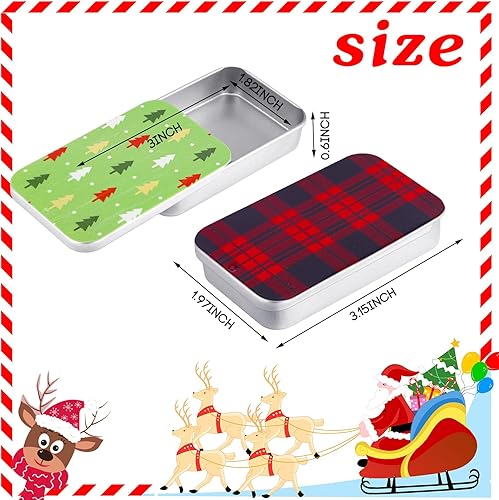 Vista 8 de Peryiter 10 latas de menta vacías divertidas para caca de Navidad, regalo divertido de Navidad, caja de metal para rellenar calcetines, intercambio