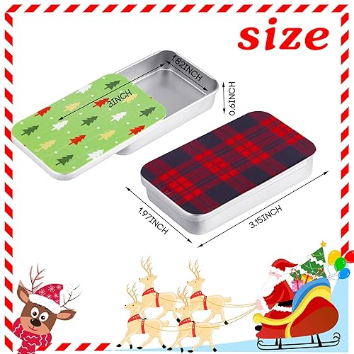 Miniatura 2 de 10 latas de menta de Navidad, latas de caramelo de menta, regalo divertido de caja de metal para regalos para adultos, niños y adolescentes (rústico)