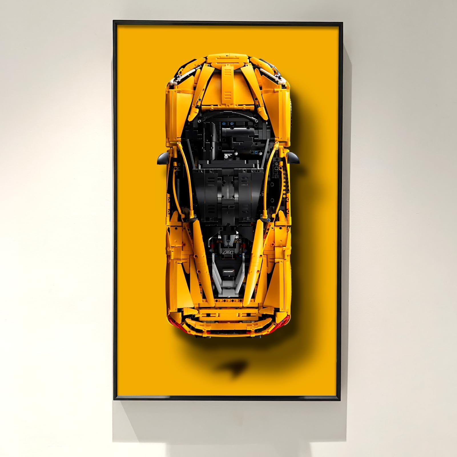 WETCEAOM Display Wallboard for Lego Technic McLaren P1 1:8 42172, Compatible with Lego P1 McLaren, Gift Ideas for Lego Car Wall Mount Enthusiast, Only Wallboard! Size:19.7X 31.5in