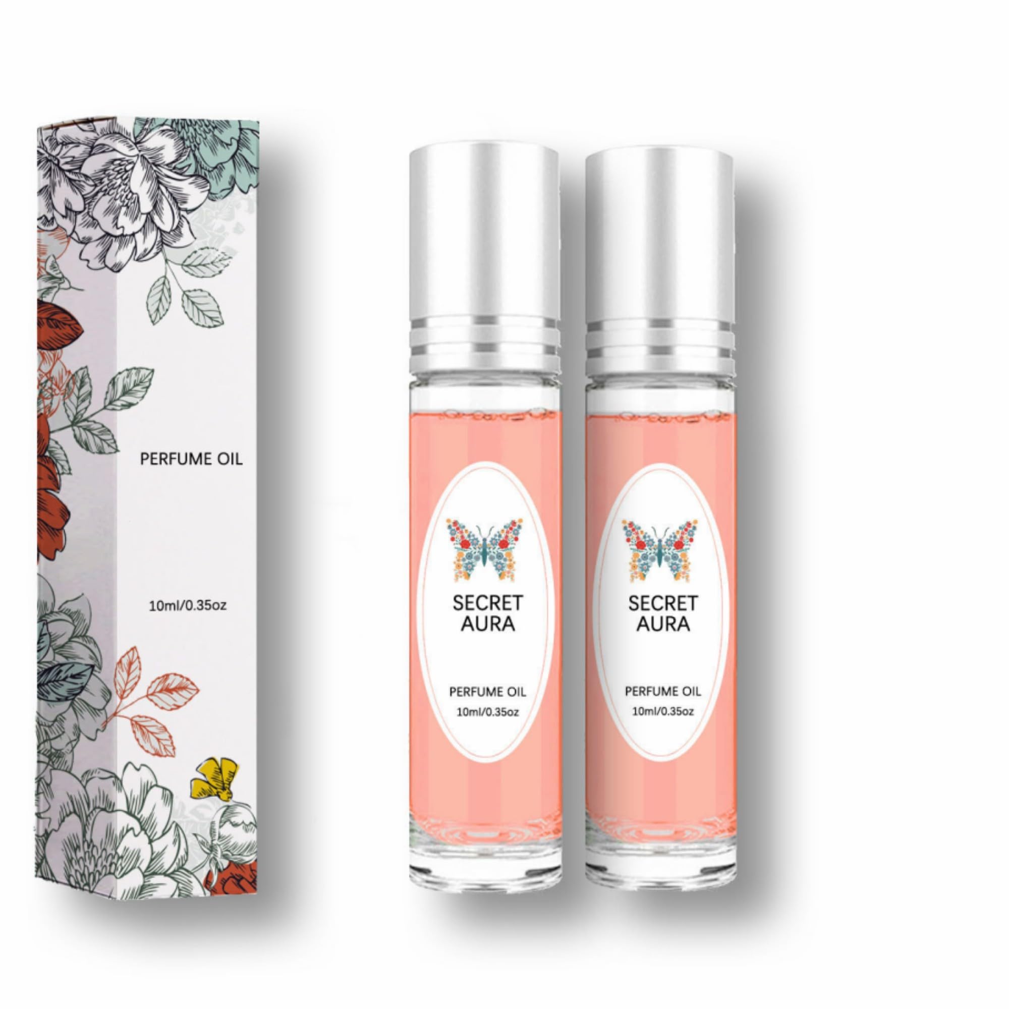 2PCS Pheromone Perfume for Women, Fragrance Pheromone Cologne Attract Men, Long Lasting Fragrance, Portable Perfume Female (Jasmine flower flavor)