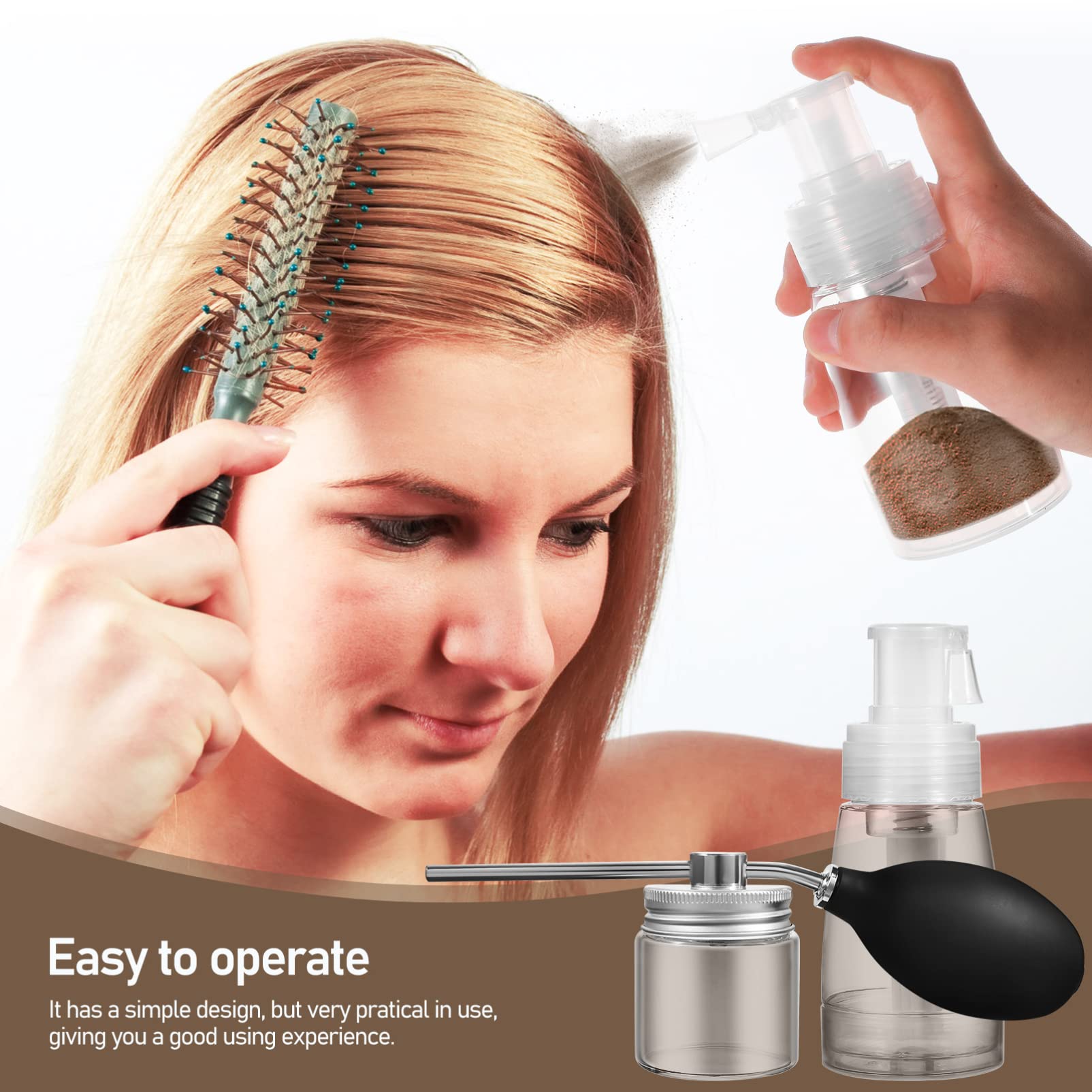 Botellas Aplicadoras Para Cabello 2 Unidades 180ml Cada Una Pulverizador De Polvo Reutilizable Para Peluquería y Belleza