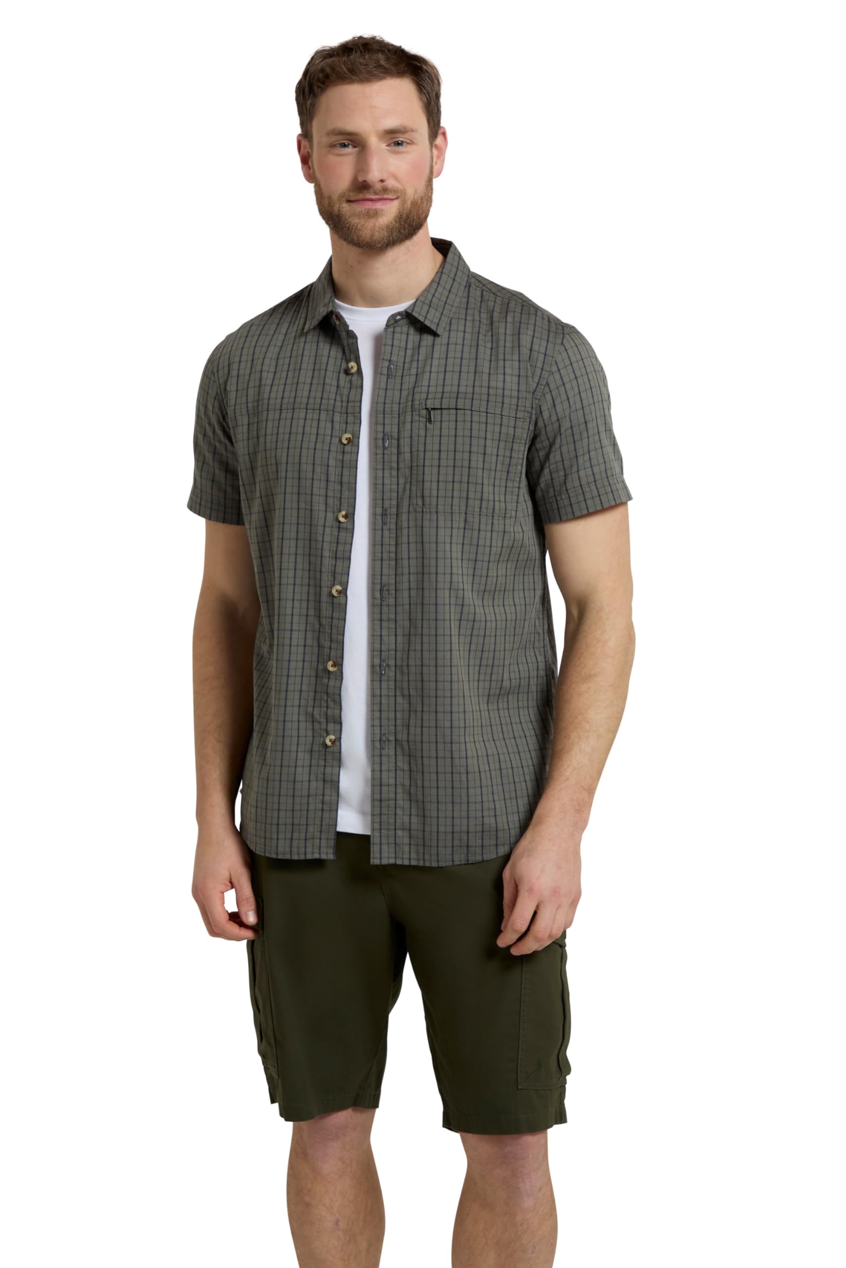 Holiday Mens Short Sleeve Shirt - Green