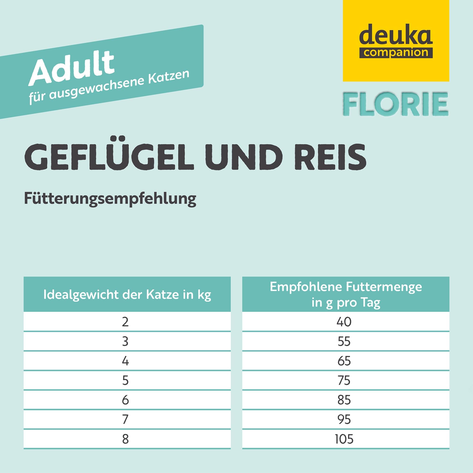 Florie Adult Geflügel mit Reis | 600g | Premium Katzenfutter trocken | für ausgewachsene Katzen | viel Frischfleisch | geprüfte Qualität (KIN) | deutsche Herstellung