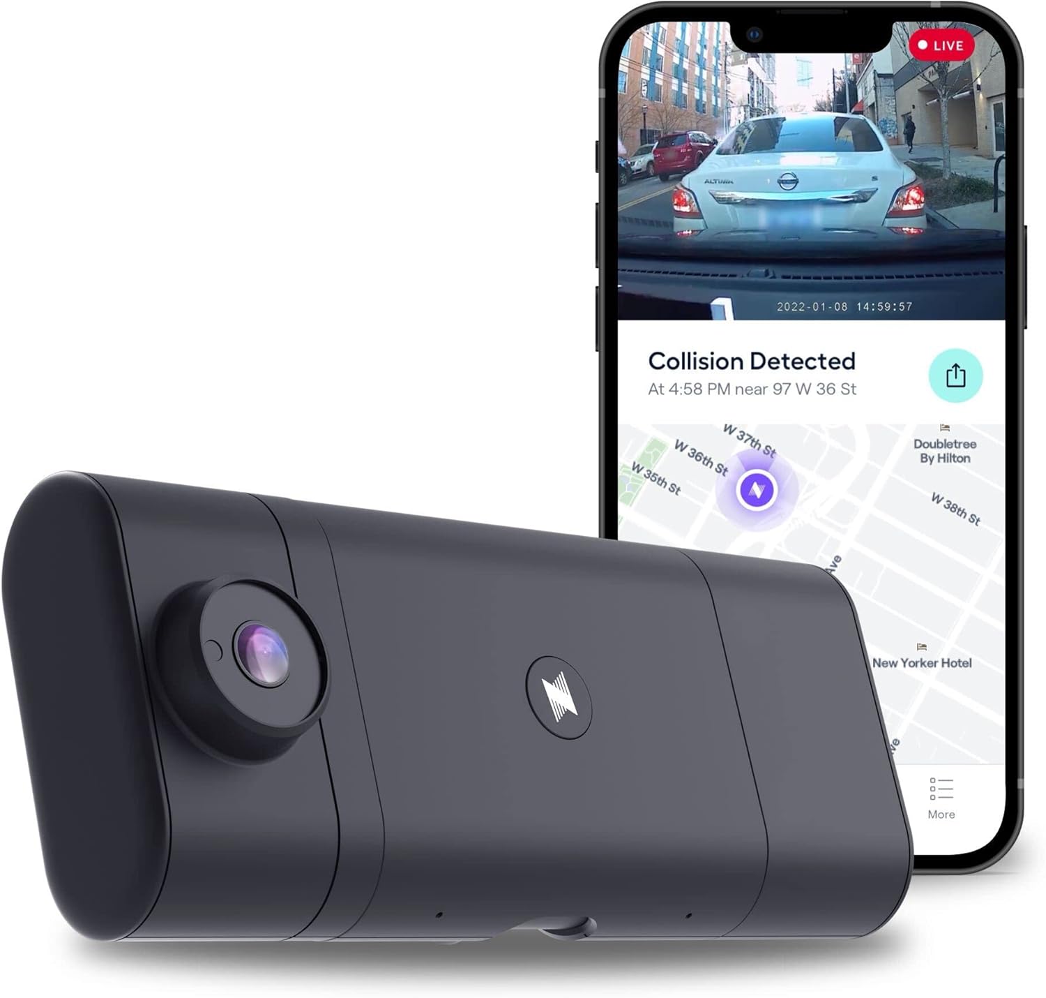 Nexar One Dash Camera Front and Inside Cabin View Dual