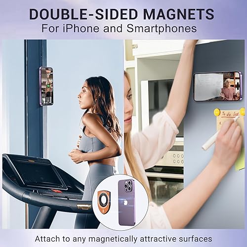 Miniatura 2 de Soporte magnético de doble cara para anillo de teléfono Magsafe, soporte de anillo de dedo con fuerza magéntica más fuerte, agarre de teléfono