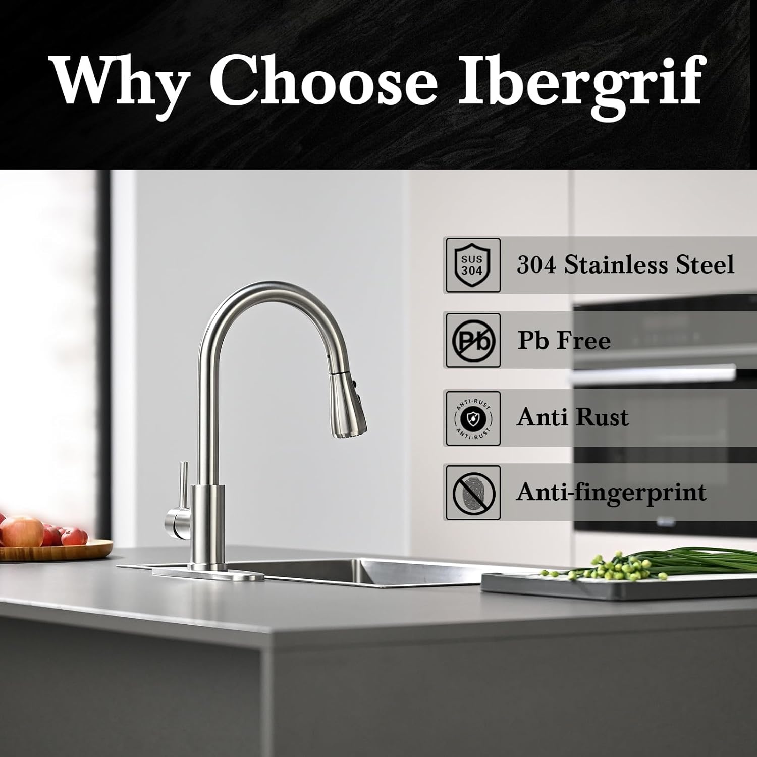 Ibergrif K22137 Kitchen Faucet components laid out