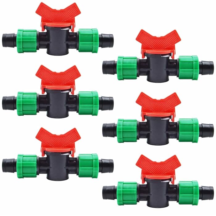 Buy 6Pcs Drip Irrigation Shut Off Valve, 1/2 Inch Drip Tape Irrigation