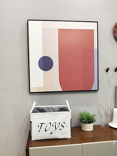 Miniatura 18 de HIYAGON Cesta de almacenamiento rectangular para guardería, organizador de juguetes de lona, caja de almacenamiento grande para niños, cesta