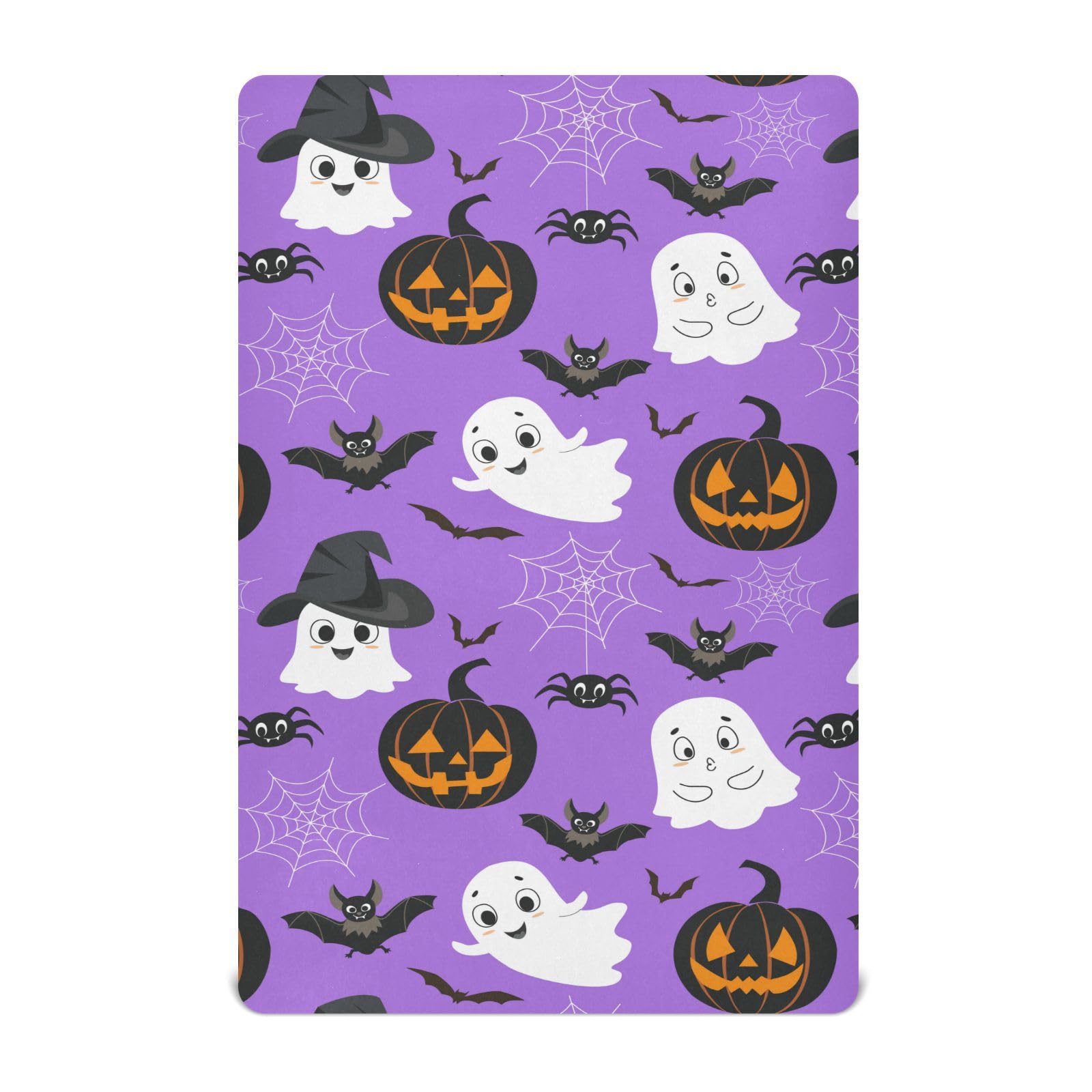 Ghost Halloween Crib Sheets Soft Breathable Fitted Baby Crib Sheets Mattress Cover for Girl Boys, 52" x 28" x 9"
