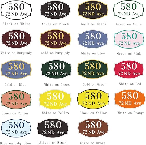 Miniatura 102 de Placa de dirección acrílica personalizada, letrero de dirección horizontal, utilizado para casa, puerta, calle o buzón Hengkuan-2