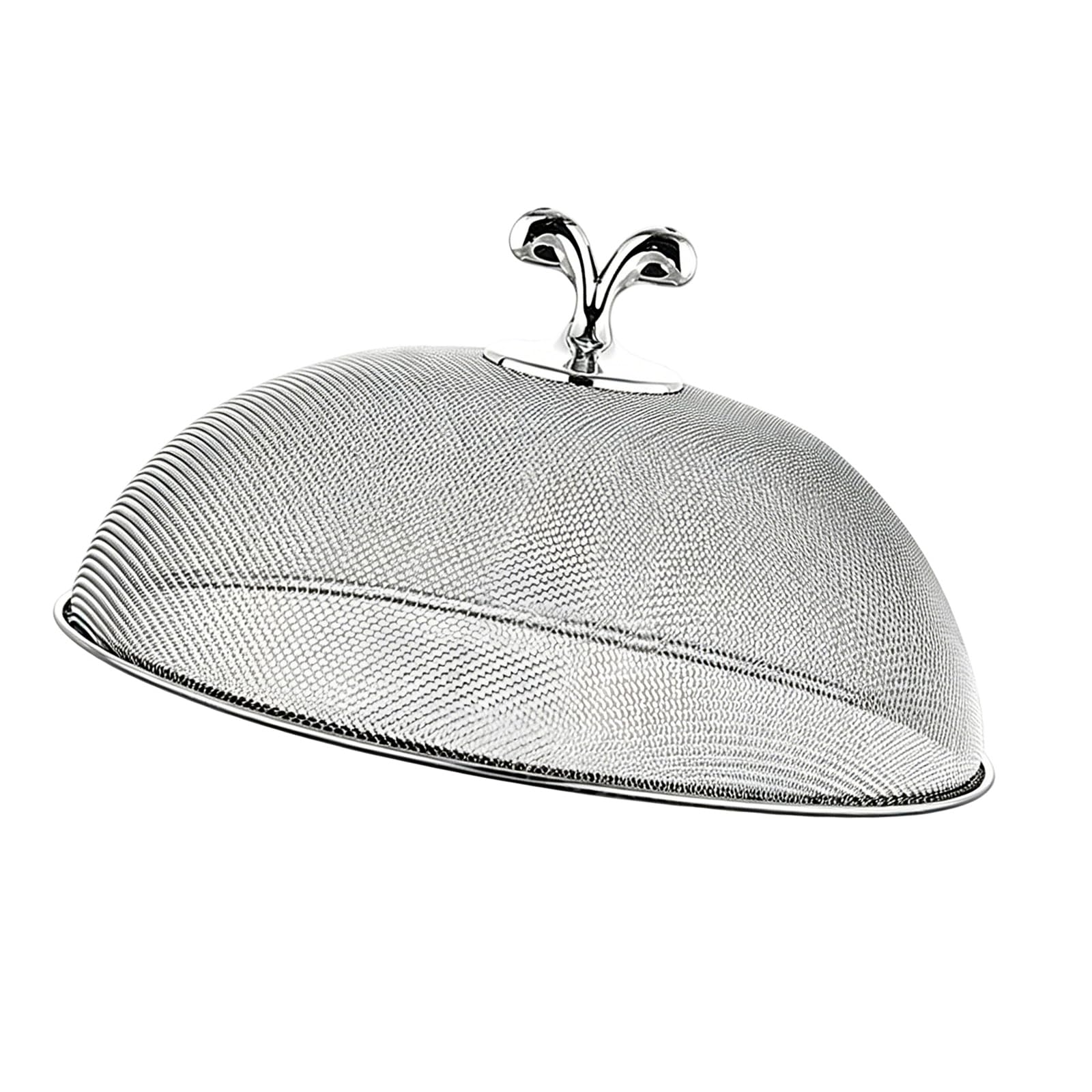 PURPLELILY Multipurpose Rustproof Steel Plate Cover with Handle Metal Meshes Dome Food Tent Protector for Table, BBQ, Picnics, Party Rustproof Steel Net Food Tent