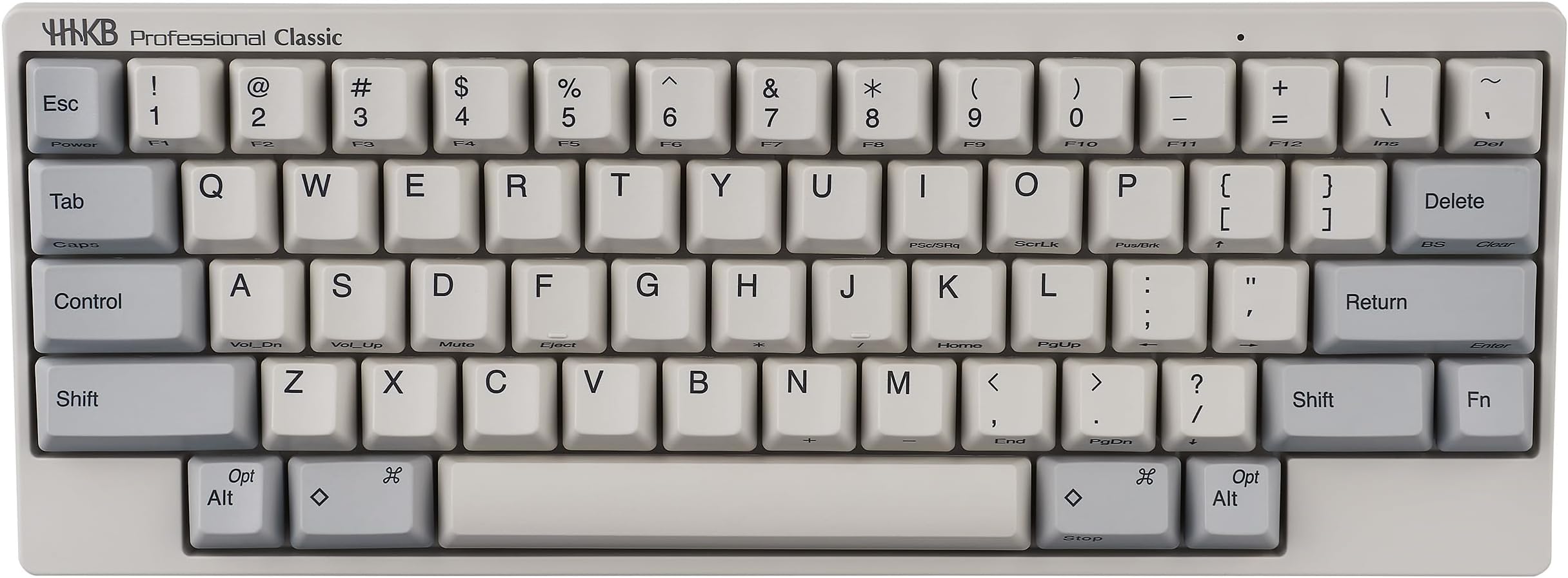 HHKB - Happy Hacking Keyboard Professional Classic (Wired, USB-C, Mac, Windows, White, Printed) with 2 Year Advance Exchange Warranty