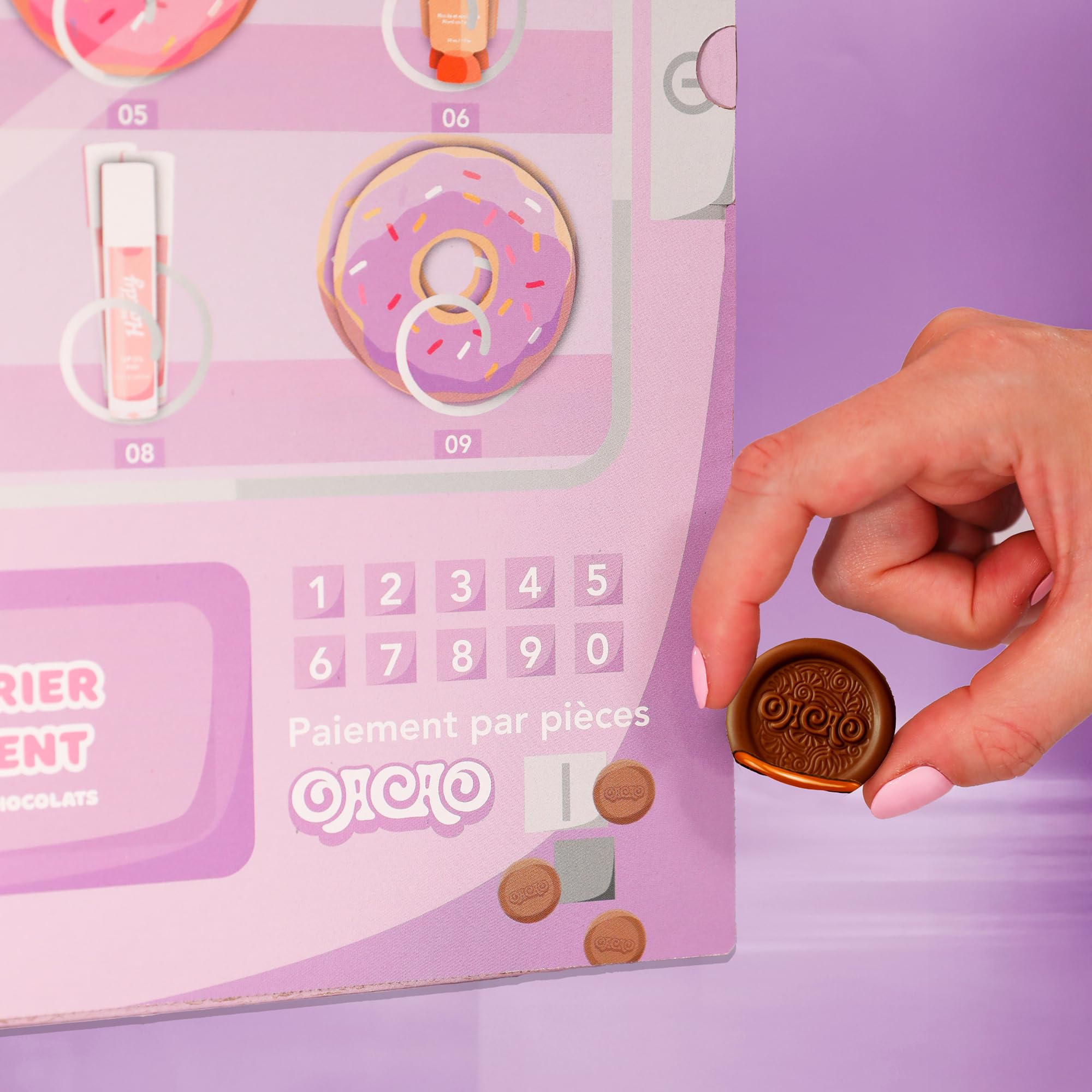 Merci Handy - Calendrier de l'Avent 2025-24 surprises enchantées - 16 cosmétiques, 8 chocolats - Combo beauté-chocolat unique - Édition limitée avec collaboration prestigieuse - 100% recyclable