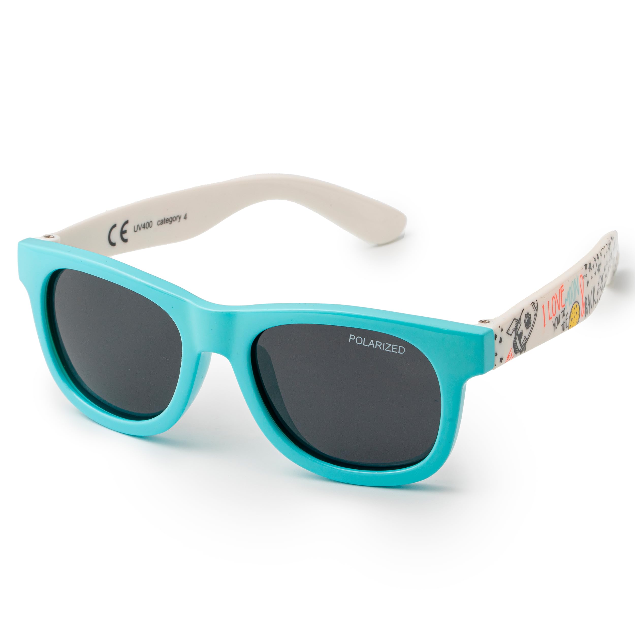 Kiddus Baby Sonnenbrille 8 Monate bis 2 Jahre, CAT4 Polarisierte Gläser, UV400 Schutzbrille für 1 Jahr Kleinkind, Jungen und Mädchen, Flexibles TPE, Barcelona Design