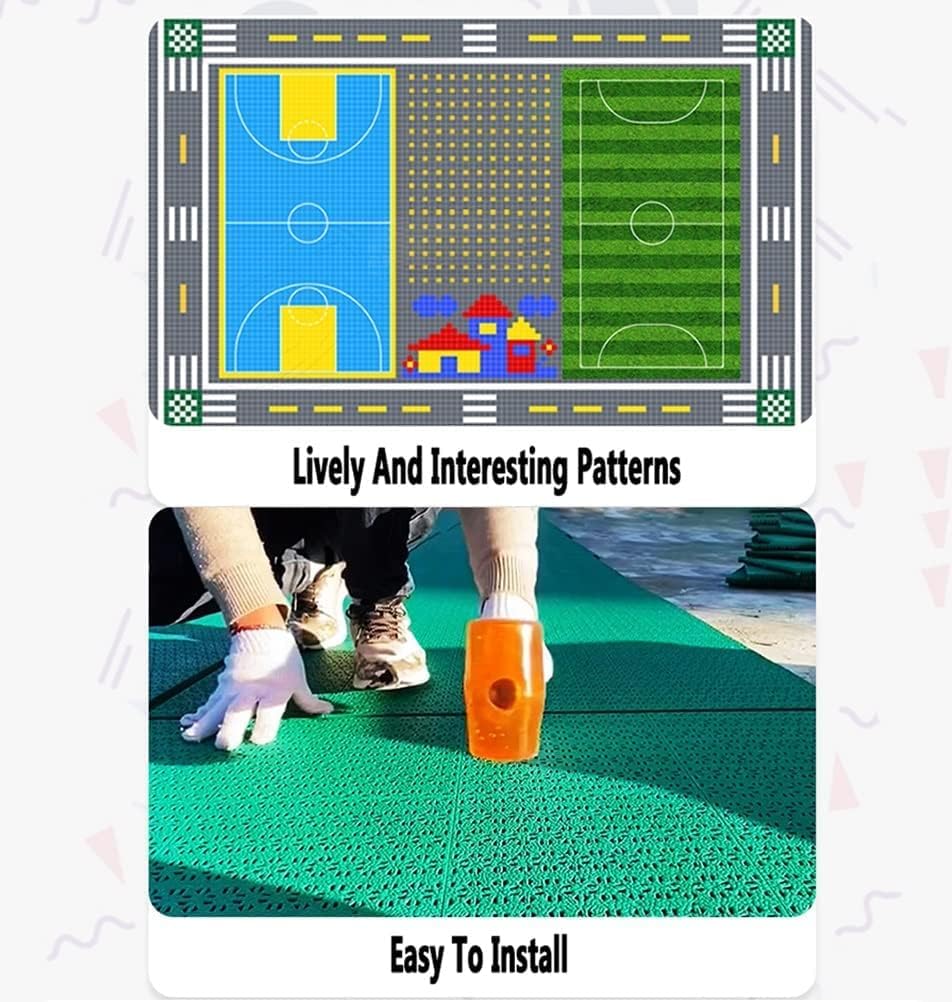 Modular Interlocking Floor Tiles 1ft - DIY Waterproof Puzzle Tiles for Kindergarten, Amusement Park, Playground & Gym - Yellow Color, 1 PCS, Perfect for Kids' Play Areas