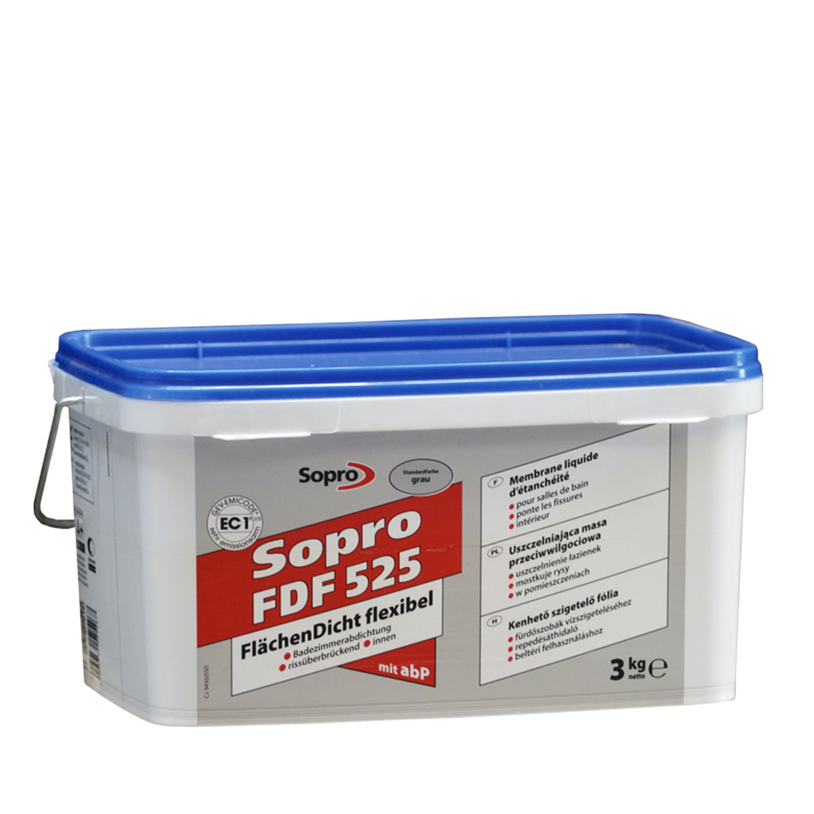 Sopro Flächendicht flexibel FDF, grau, Eimer 3 kg