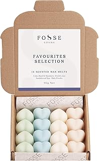Favourites Selection Strong Scented Wax Melts 16 Pack - The Gift for Every Occasion – 4 of Our Favourite Scents - Fresh Linen, Baby Powder, Lime, Basil and Mandarin, Sandalwood Spa