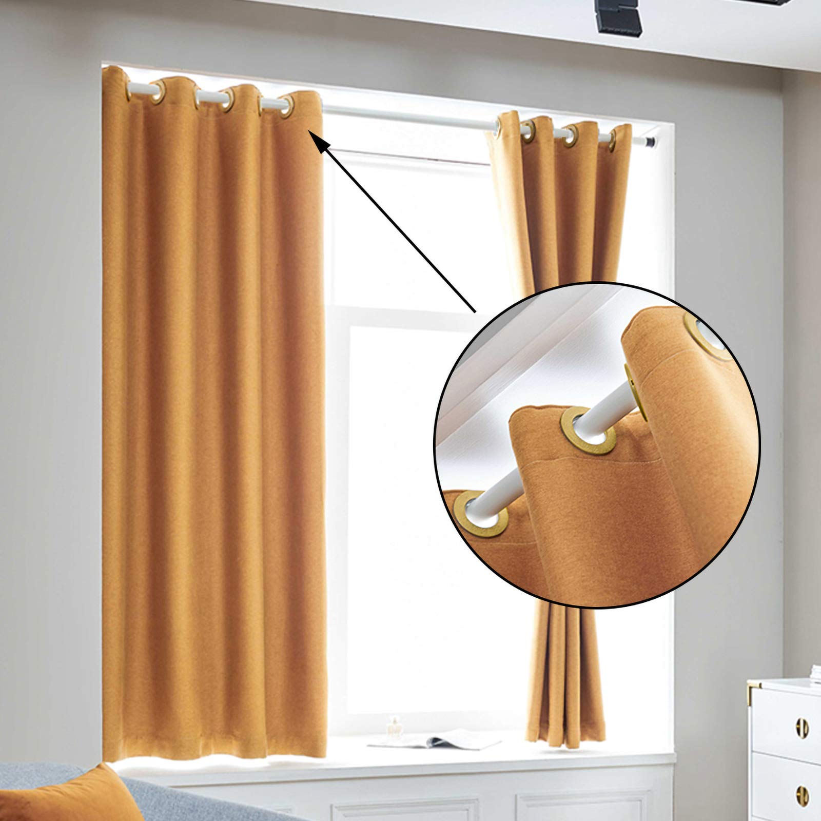 AMZSEVEN Lot De 40 Anneaux De Rideaux Avec Clips, Clips De Rideaux Avec Anneaux, Anneaux De Rideaux De 3,2 Cm De Diamètre Intérieur, S'adapte à Une Tringle à Rideaux Jusqu'à 2,5 Cm