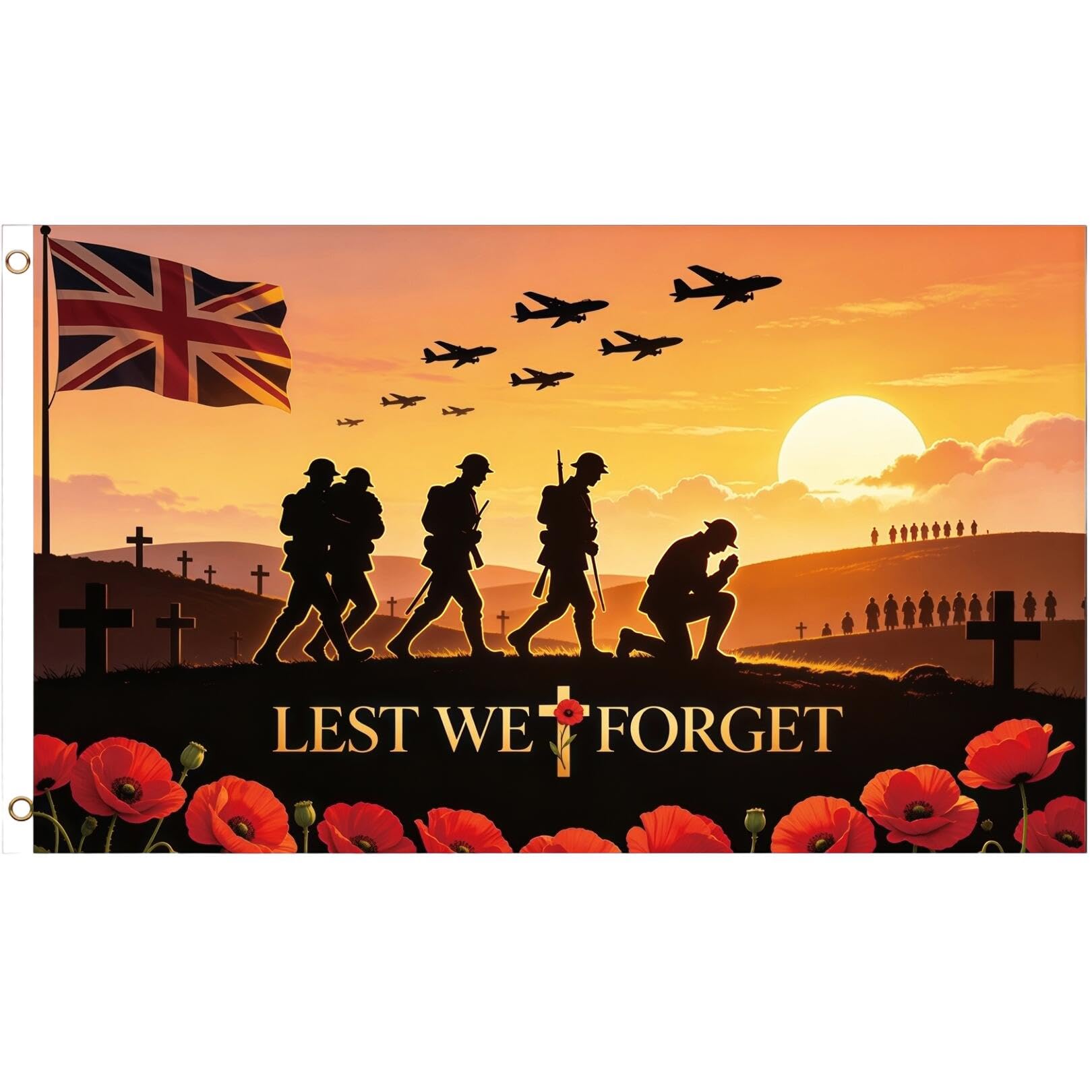 Lest We Forget Flag,Remembrance Day Decorations,