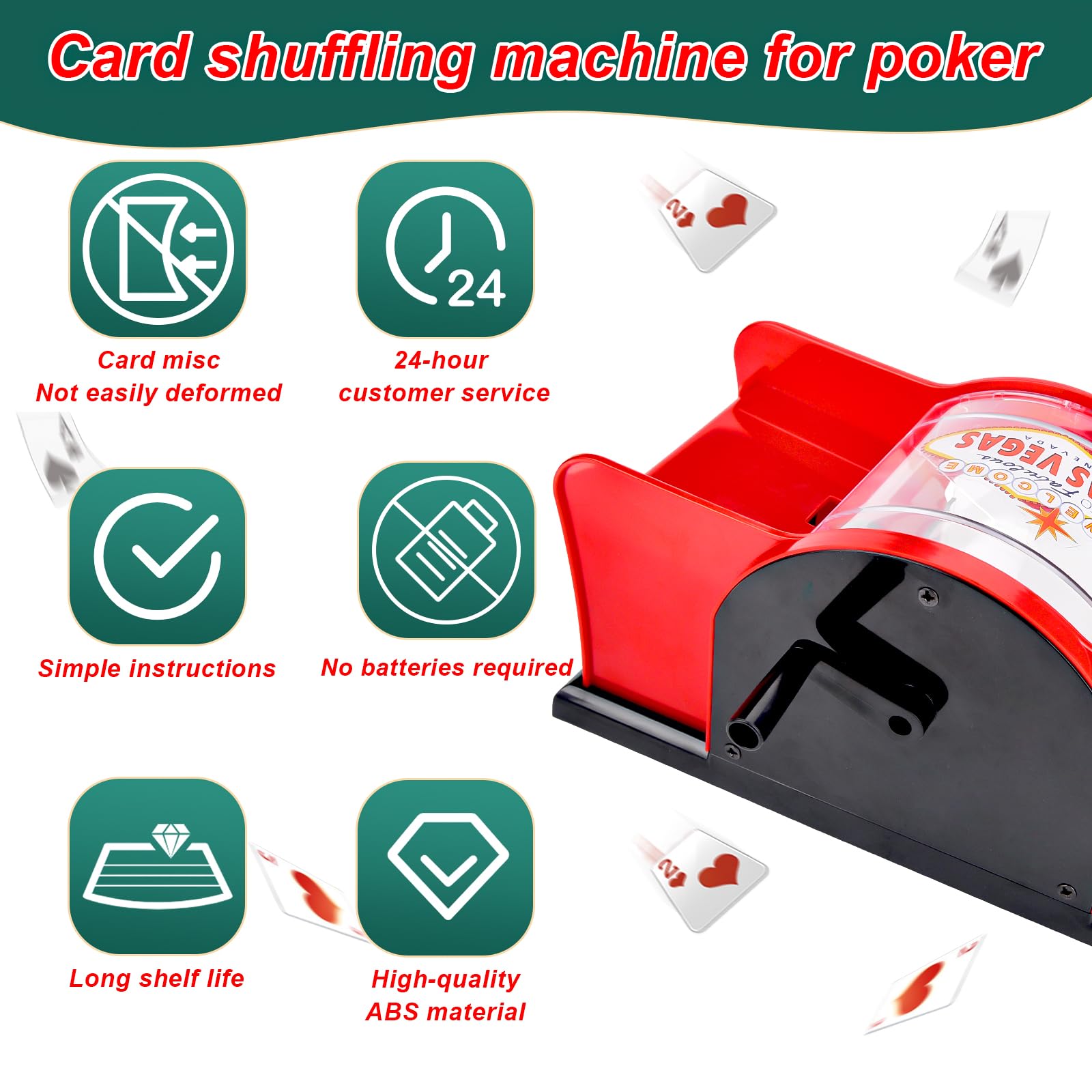 Pongnas Mescolatore di Carte, Mescolatore di Carte da Gioco Automatico