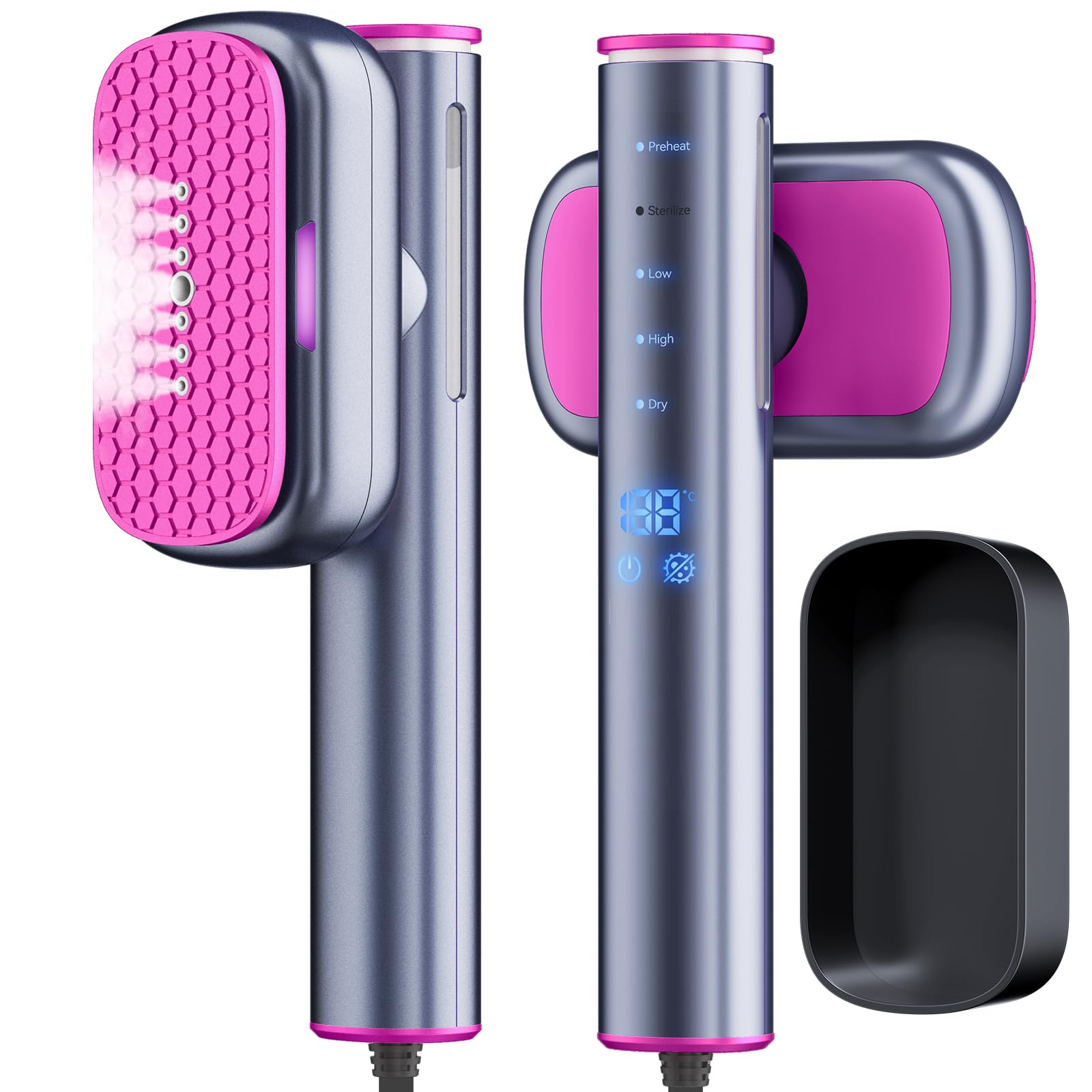 Portable Mini Steamer for Clothes, 1200W, 1-Second Heat-Up, AI Fabric Detection, Anti-Drip, Travel Garment Steamer