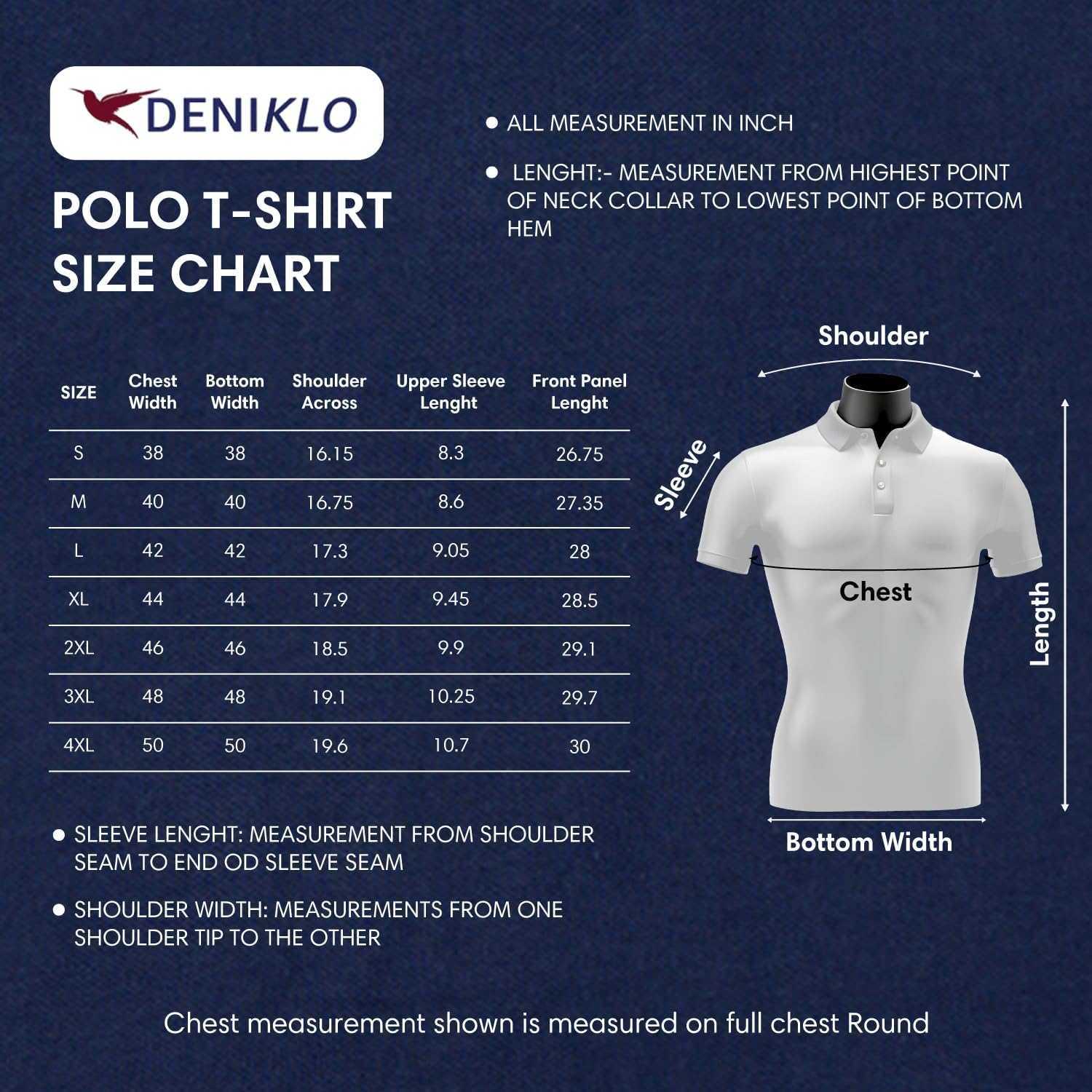 Deniklo Men's Premium Polo T-Shirt with Moisture Wicking Pique... - view 5
