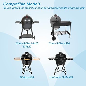 19.5 Round Grill Grate for Char Griller Akorn Kamado Ceramic Grill