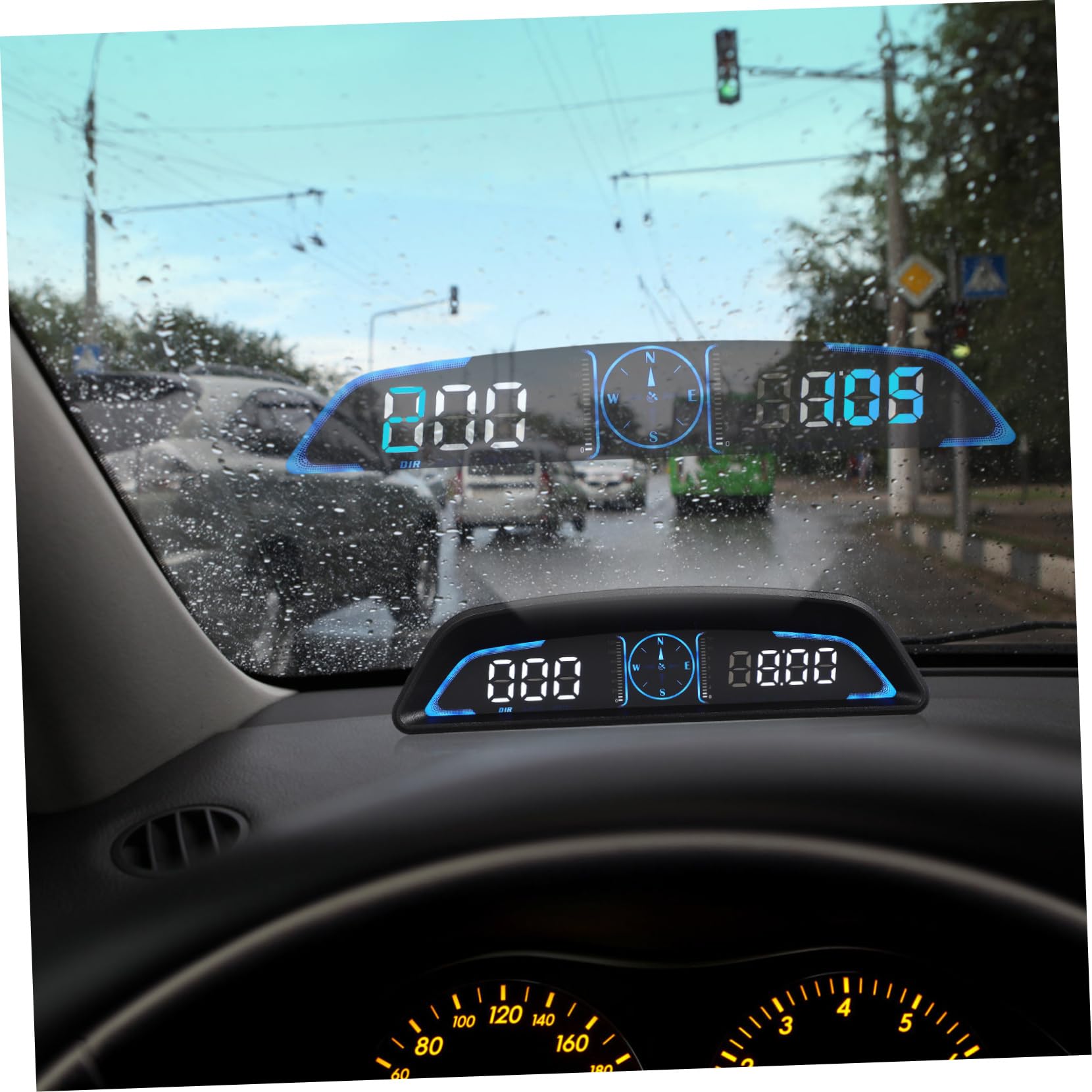 NUOBESTY Velocímetro Digital Para Coche Con Pantalla Frontal Lcd Recordatorio De Límite De Velocidad Grabadora De Viaje Monitor De Velocidad Vehículos Para Conducción Segura