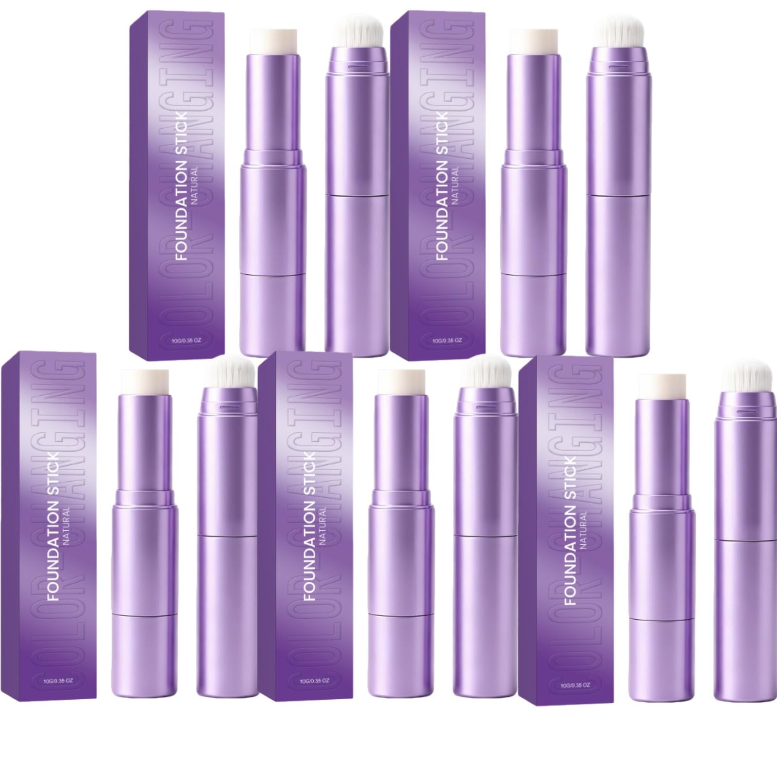 Color Changing Foundation Stick z wbudowaną szczotką,